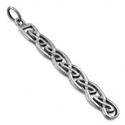 Long Solid Silver Celtic Pendant, pn609